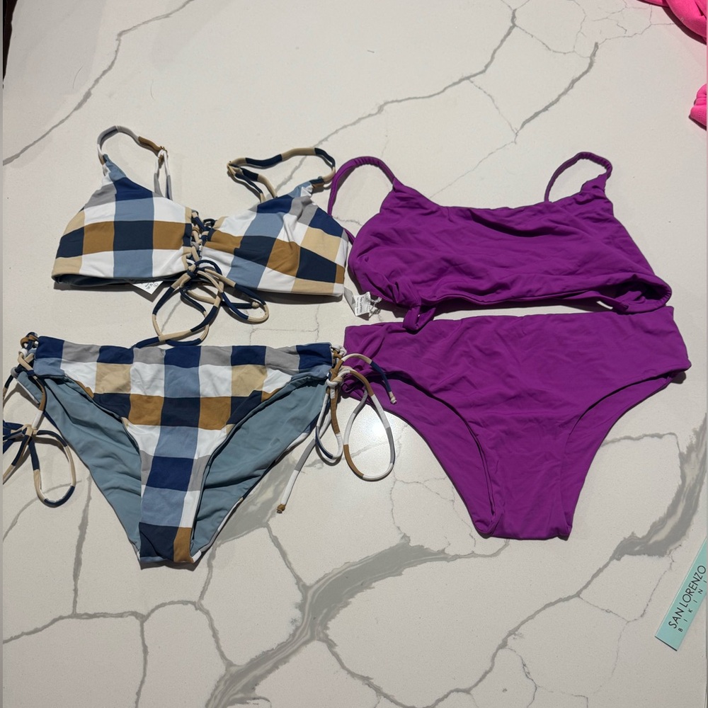 San Lorenzo Two Women’s Bikini Bathing Suits Swim L